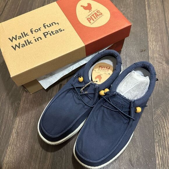 Pitas Dani navy blue slip on comfortable loafer 11 shoes - Picture 2 of 7